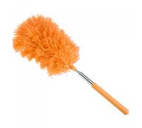 sourcing map Microfiber Cleaning Duster, 12 to 31.5 Inch Washable Extendable Brush Flexible Feather Duster for Window Furniture, Orange