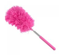 sourcing map Microfiber Cleaning Duster, 12 to 31.5 Inch Washable Extendable Brush Flexible Feather Duster for Window Furniture, Rose Red