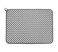 sourcing map Microfiber Dish Drying Mat,24 x 18 Inch Thick Wave Pattern Absorbent Dish Drying Pad for Kitchen Countertops Sinks Draining Racks Coffee Machine, White