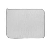 sourcing map Microfiber Dish Drying Mat,40 x 30 CM Absorbent Dish Drying Pad for Kitchen Countertops Sinks Draining Racks Coffee Machine, Gray