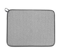 sourcing map Microfiber Dish Drying Mat,40 x 30 CM Wave Pattern Absorbent Dish Drying Pad for Kitchen Countertops Sinks Draining Racks Coffee Machine, White