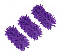 sourcing map Microfiber Duster for Cleaning 5.5inch Replacement Head for Brush Tool on Window, Furniture, Purple Pack of 3