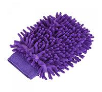 sourcing map Microfiber Soft Chenille Wash Mitten Double Sided Dusting Glove for House Cleaning, Purple