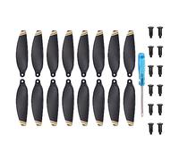 sourcing map Mini 1 Drone Propellers Drone Blades Propellers Black Golden with Screwdriver/Screw, Quick-Release, Low-Noise Propeller for DJI Mini 1 Drone, Quadcopter, Pack of 16