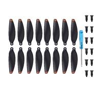 sourcing map Mini 2 Drone Propellers Drone Blades Propellers Black Golden with Screwdriver/Screw, Quick-Release, Low-Noise Propeller for DJI Mini 2 Drone, Quadcopter, Pack of 16