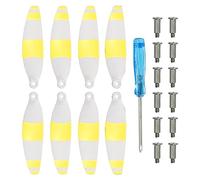 sourcing map Mini 2 Drone Propellers Drone Blades Propellers White Yellow with Screwdriver/Screw, Quick-Release, Low-Noise Propeller for DJI Mini 2 Drone, Quadcopter, Pack of 8