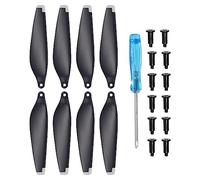 sourcing map MINI 3 PRO Drone Propellers Drone Blades Propellers Pro Black Silver with Screwdriver/Screw, Quick-Release, Low-Noise Propeller for DJI Mini 3 PRO Drone, Pack of 8