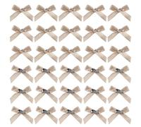 sourcing map Mini Bow Hair Clip Small Cute Bowknot Ribbon Colorful Satin Tiny Bows Clips Pins Barrettes Hair Accessories for Girls Women Girlfriend(Pack of 30, Grey)