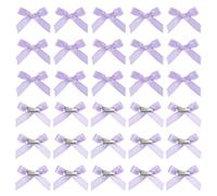 sourcing map Mini Bow Hair Clip Small Cute Bowknot Ribbon Colorful Satin Tiny Bows Clips Pins Barrettes Hair Accessories for Girls Women Girlfriend(Pack of 30, Lavender)