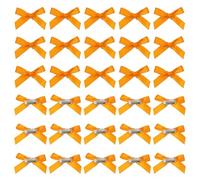 sourcing map Mini Bow Hair Clip Small Cute Bowknot Ribbon Colorful Satin Tiny Bows Clips Pins Barrettes Hair Accessories for Girls Women Girlfriend(Pack of 30, Orange)