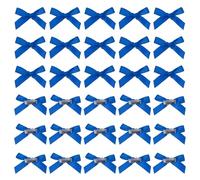sourcing map Mini Bow Hair Clip Small Cute Bowknot Ribbon Colorful Satin Tiny Bows Clips Pins Barrettes Hair Accessories for Girls Women Girlfriend(Pack of 50, Dark Blue)