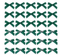 sourcing map Mini Bow Hair Clip Small Cute Bowknot Ribbon Colorful Satin Tiny Bows Clips Pins Barrettes Hair Accessories for Girls Women Girlfriend(Pack of 50, Dark Green)