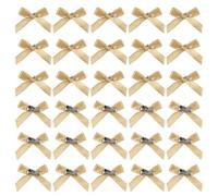 sourcing map Mini Bow Hair Clip Small Cute Bowknot Ribbon Colorful Satin Tiny Bows Clips Pins Barrettes Hair Accessories for Girls Women Girlfriend(Pack of 50, Champagne)