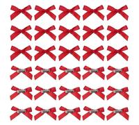 sourcing map Mini Bow Hair Clip Small Cute Bowknot Ribbon Colorful Satin Tiny Bows Clips Pins Barrettes Hair Accessories for Girls Women Girlfriend(Pack of 50, Burgundy)