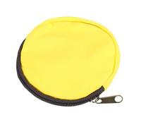 sourcing map Mini Canvas Coin Purse Pouch, 3.9" Blank Round Mini Coin Wallet Small Change Purses Portable Organizer Bags with Zipper for Women Men Home DIY, Yellow