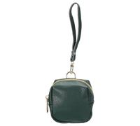 sourcing map Mini Coin Purse, 3.9"x3.1" Cute PU Leather Earphone Bag, Small Change Wallet Keychain Pouch Cosmetic Makeup Bag for Earbuds Keys Coins Hair Ties Daily Carry, Green