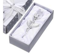 sourcing map Mini Crystal Rose with Box, Romantic Crystal Rose Flowers Rose Gifts for Birthday Valentine's Day Gifts, Transparent&White