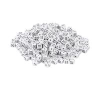 sourcing map Mini Dice 5mm/0.2" Tiny 6 Side White/Black 150Pcs