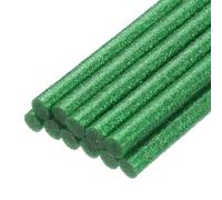 sourcing map Mini Hot Glue Sticks for Glue Gun 7mm x 100mm Glitter Bright Green 12pcs