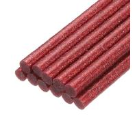 sourcing map Mini Hot Glue Sticks for Glue Gun 7mm x 100mm Glitter Bright Red 12pcs