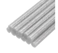 sourcing map Mini Hot Glue Sticks for Glue Gun 7mm x 100mm Glitter Bright Silver 12pcs