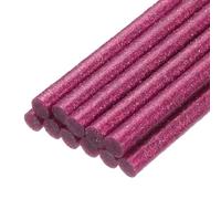 sourcing map Mini Hot Glue Sticks for Glue Gun 7mm x 100mm Glitter Rose Red 12pcs