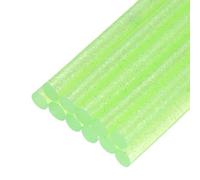 sourcing map Mini Hot Glue Sticks for Glue Gun 7mm x 100mm Glitter Transparent Green 12pcs