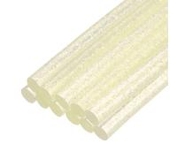 sourcing map Mini Hot Glue Sticks for Glue Gun 7mm x 100mm Glitter Transparent Yellow 12pcs