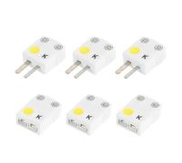 sourcing map Mini K Type Ceramics Thermocouple Wire Connectors Male Female Plug Adapter High Temperature 650°C(1202°F) for Thermocouple Sensor Probe 3 Set
