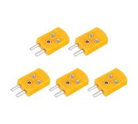 sourcing map Mini K Type Thermocouple Wire Connectors Male Plug Adapter High Temperature 120°C(248°F) for Thermocouple Sensor Probe Orange 5pcs