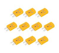 sourcing map Mini K Type Thermocouple Wire Connectors Male Plug Adapter High Temperature 120°C(248°F) for Thermocouple Sensor Probe Orange 10pcs