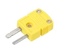 sourcing map Mini K Type Thermocouple Wire Connectors Male Plug Adapter High Temperature 220°C(428°F) for Thermocouple Sensor Probe Yellow