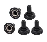 sourcing map Mini M6 Thread Toggle Switch Waterproof Rubber Cover Cap Boot Black 5pcs