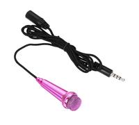 sourcing map Mini Microphone Tiny Microphone Portable Microphone Mini Mic for Singing Voice Recording Video for Phone Computer Notebook Rose Red