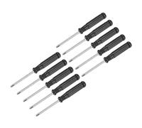 sourcing map Mini Phillips Screwdriver, 3.0mm Cross Head with Black Handle for Small Appliances, 10 Pcs