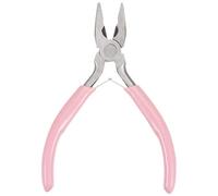 sourcing map Mini Pliers 4.5 Inch Combination Precision Pliers with Pink Plastic Handle for DIY Crafts Jewelry Making