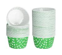 sourcing map Mini Polka Dot Cupcake Liners for Baking Cupcake, 50Pcs Cupcake Muffins Liners Cupcake Holders Paper Greaseproof Wrappers for Wedding, Showers, Gift (Green)
