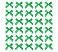sourcing map Mini Ribbon Bow 1.8 Inch Mini Small Fabric Satin Ribbon Flower Bows for Craft DIY Cake Sewing Wedding Birthday Party Wrapping Christmas Decoration, (Pack of 70, Green)