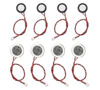 sourcing map Mini Round Internal Magnetic Speakers 1.25mm 13mm Diameter 0.5 W 8 Ohm Small Magnet Speakers with 100mm Cable for Loud Micro Speaker Replacement DVD DIY Projects Pack of 8