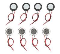 sourcing map Mini Round Internal Magnetic Speakers 13mm Diameter 0.5 W 8 Ohm Small Magnet Speakers with 60mm Cable for Loud Micro Speaker Replacement DVD DIY Projects Pack of 8