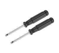 sourcing map Mini Slotted Screwdriver, 4.0mm Flat Head with Black Handle for Small Appliances, 2 Pcs