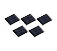 sourcing map Mini Solar Panel Cell 1V 80mA 0.08W 30mm x 25mm for DIY Electric Power Project Pack of 5