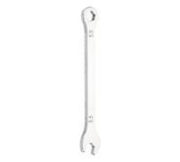 sourcing map Mini Super Thin Combination Wrench 5.5mm Metric 12-Point Box and Open End Stainless Steel Double Ended Spanner Tool for Automotive Pipe Furniture Machinery DIY Repair, Silver