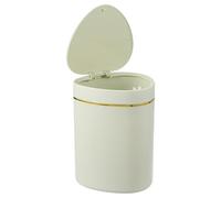sourcing map Mini Trash Can with Lid, Desktop Small Recycling Bin Cute Trash Can, 2.2L/0.5 Gallon Suitable for Office Bathroom, Kitchen, Living Room, Bedroom, Dark Green