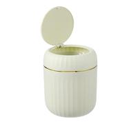 sourcing map Mini Trash Can with Lid, Desktop Small Recycling Bin Cute Trash Can, 2.2L/0.58 Gallon Suitable for Office Bathroom, Kitchen, Living Room, Bedroom, Dark Green