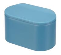 sourcing map Mini Trash Cans, 0.8 Gallon Press Type Small Desktop Trash Can Cute Garbage with Lid Waste Basket for Tabletop Countertop Car Bathrooms Kitchens Bedrooms and Offices, Lake Blue