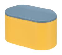 sourcing map Mini Trash Cans, 0.8 Gallon Press Type Small Desktop Trash Can Cute Garbage with Lid Waste Basket for Tabletop Countertop Car Bathrooms Kitchens Bedrooms and Offices, Yellow