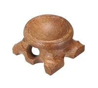 sourcing map Mini Wooden Crystal Ball Stand, 30mm Wood Display Stand Base Round Rosewood Sphere Holder for Secure Display Crystal Ball Sphere Eggs Stone, Red Brown