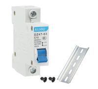 sourcing map Miniature Circuit Breaker Low Voltage AC 10A 230/400V 1 Pole DIN Rail Installation DZ47-63 C10
