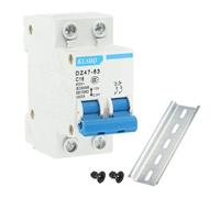 sourcing map Miniature Circuit Breaker Low Voltage AC 16A 400V 2 Pole DIN Rail Installation DZ47-63 C16